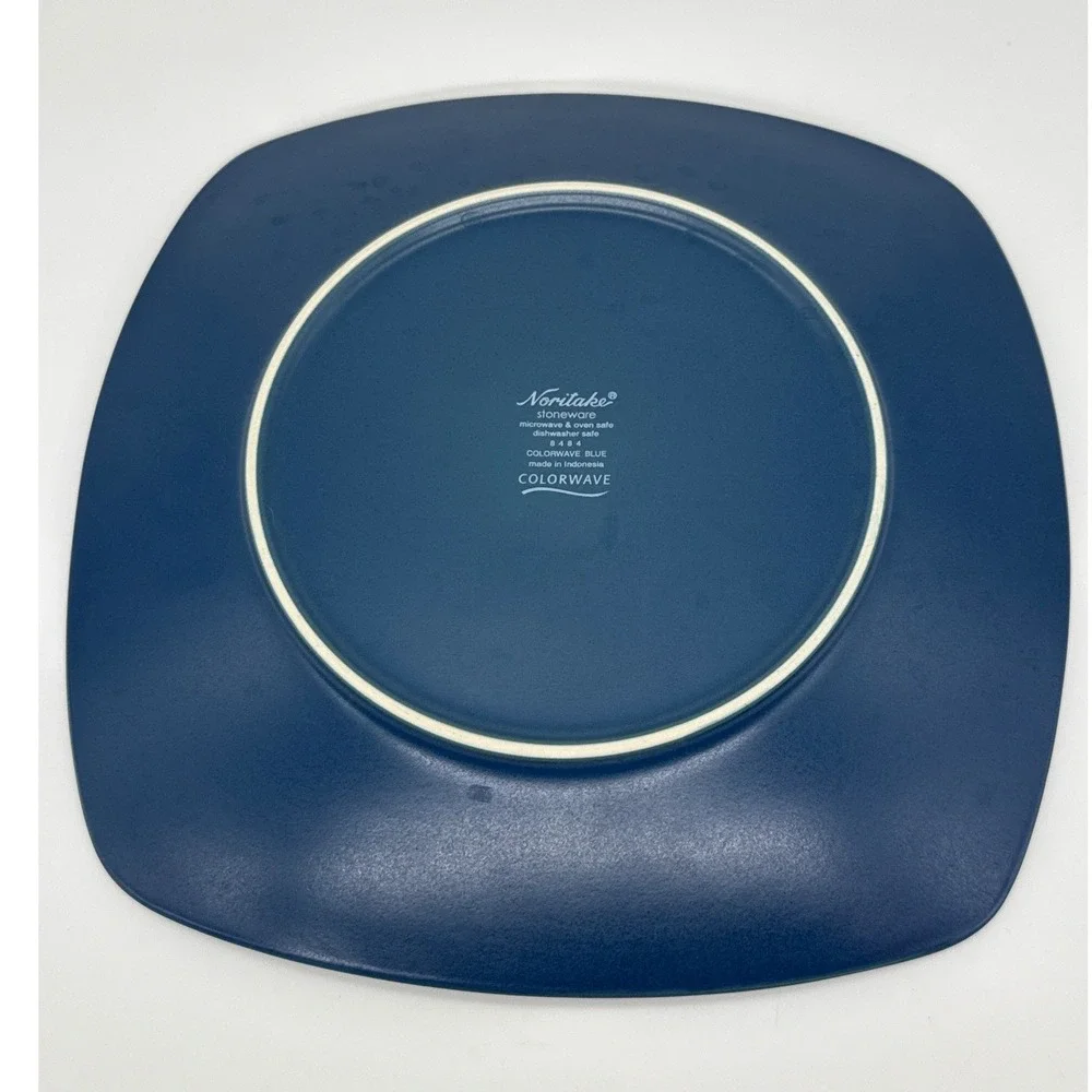 Noritake Colorwave Blue Square Dinner Plate 8484 Stoneware 10.75